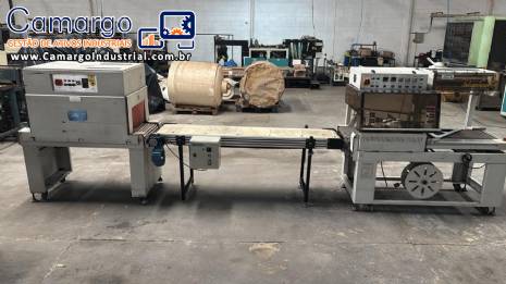 Seladora em L autom�tica com t�nel de encolhimento shrink at� 25 pe�as por minuto