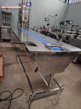 Mesa transportadora acumulo montagem em inox com correia