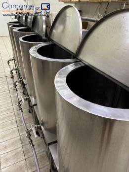Tanques misturadores batedores em inox com refrigeração para caldas sorvetes 150 litros