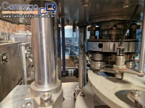 Recravadeira recravadora automática em inox de latas Levapack