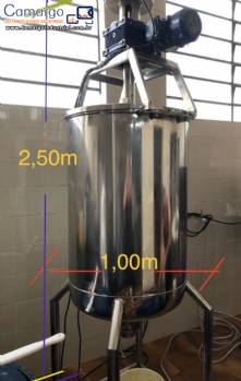 Tanque misturador em a�o inox 200 litros