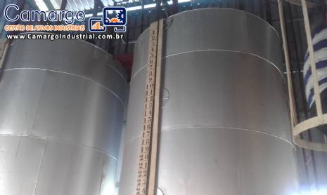 Tanque de armazenamento encamisado para gordura para 10 toneladas