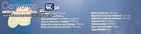 Molde para inje��o formato de balde