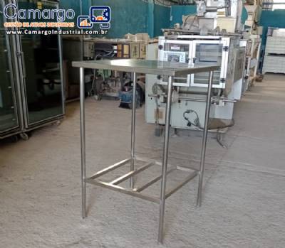 Mesa em aço inox 800 mm x 800 mm