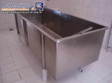 Tanque em a�o inox para queijo