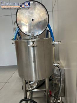 Reator tanque misturador encamisado em a�o inox 50 litros