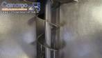 Rosca alimentadora transportadora helicoidal inclinada com silo receptor em a�o inox