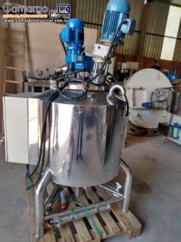 Tanque reator inox aquecimento cosméticos 100 L Ricefer