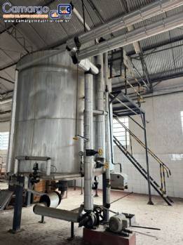 Tanque encamisado com circulador e misturador para sab�o 20.000 litros