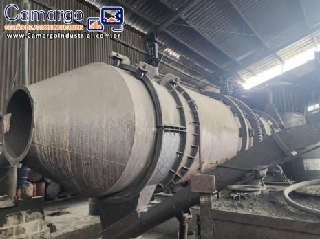 Forno secador rotativo em inox com sistema de alimenta��o e descarga para p�s