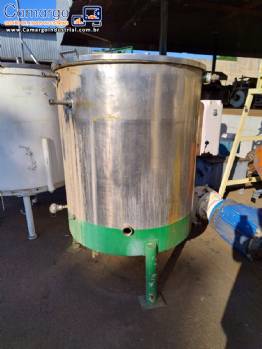 Tanque derretedor em aço inox com serpentina 1000 litros